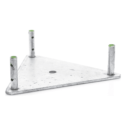 Base para Torre / Placa de Acero 1/4' / Niple 3/4' Galvanizado / Concreto Estructurado / Compatible TZ30