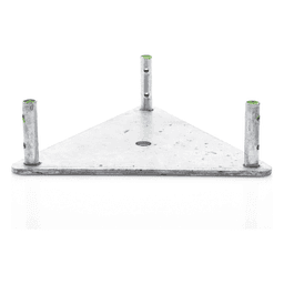 Base para Torre / Placa de Acero 1/4' / Niple 3/4' Galvanizado / Concreto Estructurado / Compatible TZ30