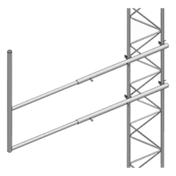 Brazo de Montaje tipo F / Acero ASTM A36 / Galvanizado Electrolítico / Extensión 74.5 cm / Peso 6.55 kg / Compatible STZ-30