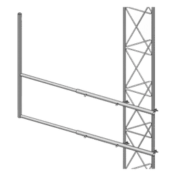 Brazo de Montaje tipo F / Acero ASTM A36 / Galvanizado Electrolítico / Extensión 74.5 cm / Peso 6.55 kg / Compatible STZ-30