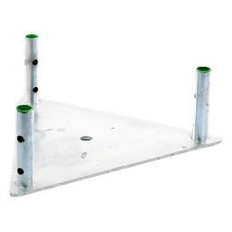 Base para Torre / Placa de Acero 1/4' / Niple 3/4' Galvanizado / Hot Dip / 4.3 kg / Compatible STZ35G
