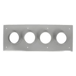 Placa Pasamuro / 4 Puertos / 4.0' (101.6 mm) / Aluminio / IP66 / 25.50 x 9.50 in