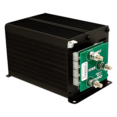 Convertidor DC-DC / Entrada 20-35 VDC / Salida 13.8 VDC / 60 A / Eficiencia 92% / 3.5x3.7x7.0 pulgadas