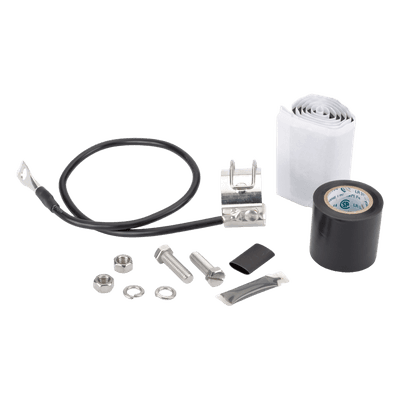 Kit de Aterrizaje para Cable Coaxial 1/2" / Longitud 24" (2 ft) / Acero Inoxidable / Terminal Dual / MIL-STD e IEC