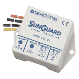 Controlador de Carga Solar PWM / 4.5 A / 12 VCC / Compensación de Temperatura -28 mV/°C / 100% Estado Sólido / Rango Térmico -40°C a +85°C / 1.64 pies x 1.64 pies x 0.82 pies