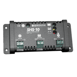 Controlador de Carga Solar PWM / 10 A / 12 VCC / Desconexión Automática / IP22 / Consumo 8 mA / -25°C a +50°C