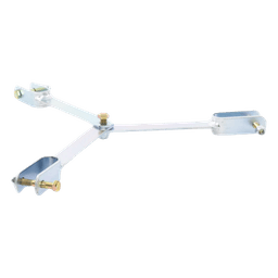 Brida de Sujeción para Retenida / Tipo Delta con Apoyo Central / Acero ASTM-36 / Galvanizado Electrolítico / Tornillería Grado 5 / Compatible con Tramos STZ30