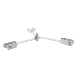 Brida de Sujeción para Retenida / Tipo Delta con Apoyo Central / Galvanizado por Inmersión en Caliente / Tornillería Grado 5 / Compatible con Tramos STZ35G