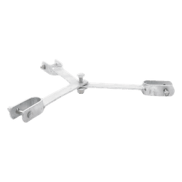 Brida de Sujeción para Retenida / Tipo Delta con Apoyo Central / Galvanizado por Inmersión en Caliente / Tornillería Grado 5 / Compatible con Tramos STZ35G