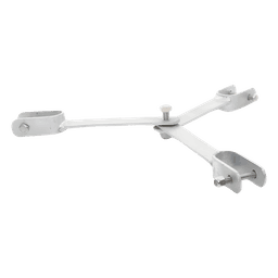 Brida de Sujeción para Retenida / Tipo Delta con Apoyo Central / Galvanizado por Inmersión en Caliente / Tornillería Grado 5 / Compatible con Tramos STZ35G