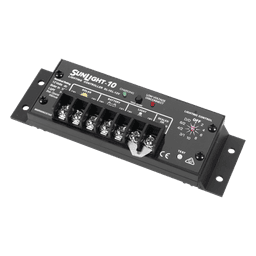 Controlador Solar para Iluminación / 20 A / 12 Vcc / 10 Opciones de Iluminación / Detección Automática Día/Noche / Regulación 14.1 V