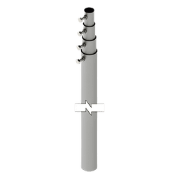 Mástil Telescópico / 12 m (39.4 ft) / 4 Secciones / Carga 6 kg / Diámetro Antena 25 cm / Calibre 20 Galvanizado