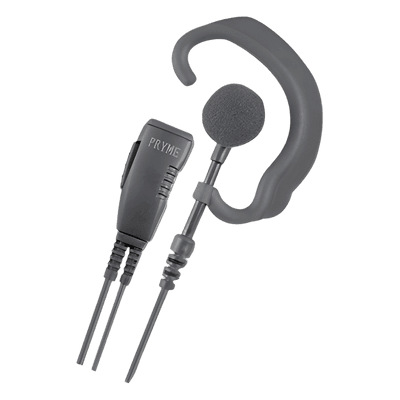 Micrófono de Solapa / PTT Integrado / Audífono Tipo Gancho / Cable 2.5' Enrollado / Compatible Kenwood Serie G