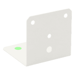 Montaje Tipo L para Antena Móvil / Acero con Pintura Horneada / Perforación 3/4" / 77 x 77 mm / 0.13 kg