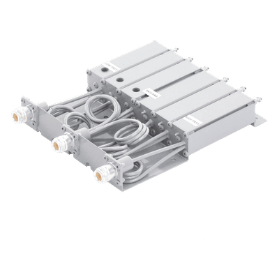 Duplexer / 6 Cavidades VHF / 148-160 MHz / 50 W / 5 MHz Separación / 80 dB Aislamiento / Conector N Hembra