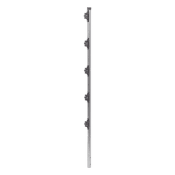 Poste de Paso para Cerca Electrificada / 1.2 m (3.9 ft) / Tubo Galvanizado Cal. 18 / 1" Diámetro / 5 Aisladores / Fijación en Concreto