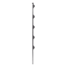 Poste de Paso para Cerca Electrificada / 1.2 m (3.9 ft) / Tubo Galvanizado Cal. 18 / 1" Diámetro / 5 Aisladores / Fijación en Concreto