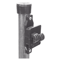 Poste de Paso para Cerca Electrificada / 1.2 m (3.9 ft) / Tubo Galvanizado Cal. 18 / 1" Diámetro / 5 Aisladores / Fijación en Concreto