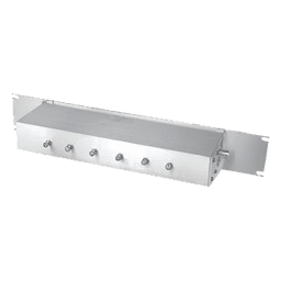 Preselector pasabanda / 806-821 MHz / 6 cavidades / 15 MHz BW / 0.35 dB IL / N Hembras / Rack 19" 2UR