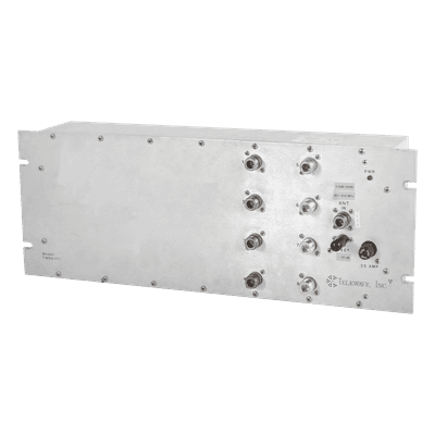 Multiacoplador UHF / 806-960 MHz / 8 Puertos N Hembra / Ganancia 0-12 dB / Ancho de Banda 40 MHz / Rack 19" (7" x 19" x 3") / Protección 40 kV/μs