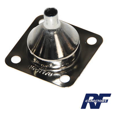Campana de Montaje para Conector de Chasis / 4 Perforaciones a 18 mm / Frecuencia 0.6 a 300 MHz / Acoplamiento Roscado UHF / 0.141' (3.58 mm) Diámetro