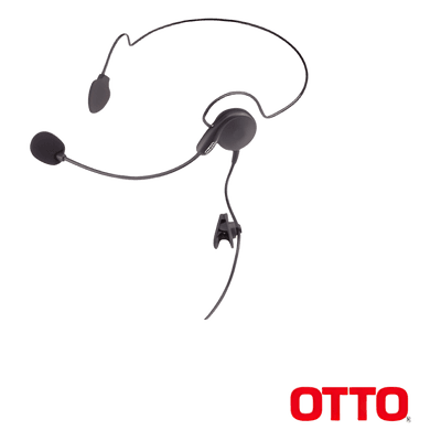 Diadema trasera / Auricular izquierdo / Micrófono -40 dB / Cable 25,000 ciclos / PTT ultraligero / -20°C a +60°C