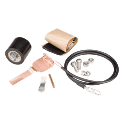 Kit de Puesta a Tierra / Cable Coaxial Corrugado 1-1/4 pulgadas / Conductor Calibre 6 / IP68 / 100kA / -40°C a +85°C