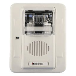 Sirena Estrobo / 24 Vcd / Multi-Candela 15-110 cd / Montaje en Pared / 5.0 x 4.5 x 2.5 pulgadas / Color Blanco