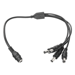 Cable Divisor de Energía DC / Jack Hembra 3.5 mm a 4 Macho / 22AWG / 1-24 VCC / 5A a 12VCC / 19 cm