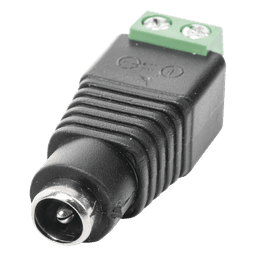 Adaptador de Alimentación DC / Jack Hembra 3.5 mm / Terminales Tornillo / Polarizado 12 Vcc / Pin Cobre 2.1 mm / Calibre 18 AWG