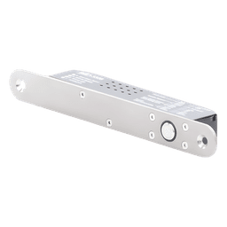 Cerradura de Perno Eléctrica / Diseño Estrecho para Perfiles Delgados / Temporizador 10 s / Buzzer y LED Bicolor / 12-24 VDC / Sensor de Estado de Puerta