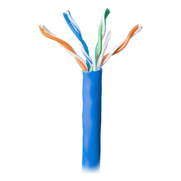 Bobina de Cable Par Trenzado / CAT 5e / CMR / 305m (1000 pies) / 4 Pares / Cobre Sólido AWG 24 / Azul / -20°C a 75°C