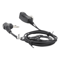 Micrófono de Solapa con Auricular G-Hook / Cable Kevlar 30' (9.1 m) / Compatible Motorola 2-Pin e HYT / Reducción de Ruido / Rotación 360°