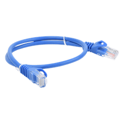Cable de Parcheo UTP Cat5e / 0.5 m (1.64 ft) / Azul / RJ45 / 100 Ohm