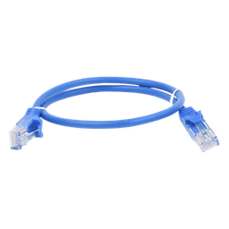 Cable de Parcheo UTP Cat5e / 0.5 m (1.64 ft) / Azul / RJ45 / 100 Ohm