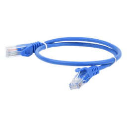 Cable de Parcheo UTP Cat5e / 0.5 m (1.64 ft) / Azul / RJ45 / 100 Ohm