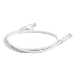 Cable de Parcheo UTP Cat5e / 1 Metro (3.28 Pies) / Blanco / RJ45 / 100 Ohms