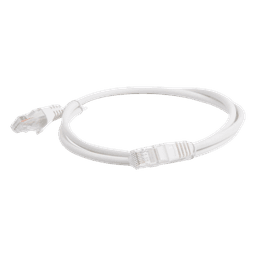 Cable de Parcheo UTP Cat5e / 1 Metro (3.28 Pies) / Blanco / RJ45 / 100 Ohms