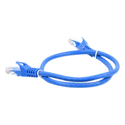 Cable de Parcheo UTP Cat6 / 0.5 m (1.64 ft) / Azul / 1 Gbps / RJ45