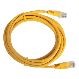Cable de Parcheo UTP Cat6 / 0.5m (1.64 ft) / 10 Gbps / Amarillo