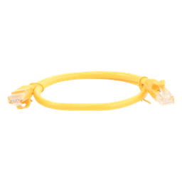 Cable de Parcheo UTP Cat6 / 0.5m (1.64 ft) / 10 Gbps / Amarillo