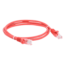 Cable de Parcheo UTP Cat6 / 0.5 m (1.64 ft) / Cobre Puro / Conectores RJ45 Chapados en Oro / Rojo