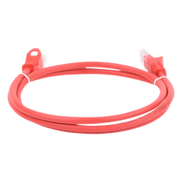Cable de Parcheo UTP Cat6 / 0.5 m (1.64 ft) / Cobre Puro / Conectores RJ45 Chapados en Oro / Rojo