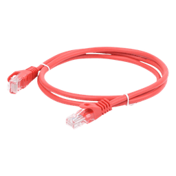 Cable de Parcheo UTP Cat6 / 0.5 m (1.64 ft) / Cobre Puro / Conectores RJ45 Chapados en Oro / Rojo