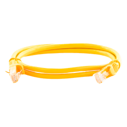 Cable de Parcheo UTP / Cat6 / 1 Metro (3.28 Pies) / Amarillo / 1 Gbps+ / RJ45 / 100 Ohm