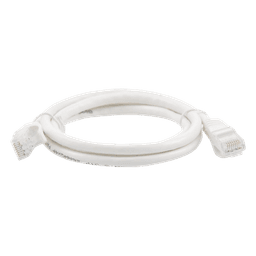 Cable de Parcheo UTP Cat6 / 1 Metro (3.28 Pies) / Blanco / 1 Gbps+ / RJ45