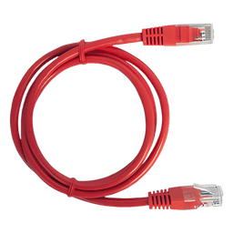 Cable de Parcheo UTP Cat6 / 1 Metro (3.28 Pies) / RJ45 / Sin Blindaje / Rojo