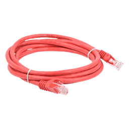 Cable de Parcheo UTP / Cat6 / 2 m (6.56 ft) / Rojo / 1 Gbps+ / IEEE 802.3