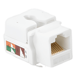Módulo Jack Keystone / Cat5e / Terminación 110 / RJ45 / 1 Puerto / 90° / T568A-B / Blanco