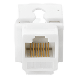 Módulo Jack Keystone / Cat5e / Terminación 110 / RJ45 / 1 Puerto / 90° / T568A-B / Blanco